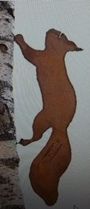 Eichhörnchen laufend Eisen Rost 46 cm lang mit Dorn