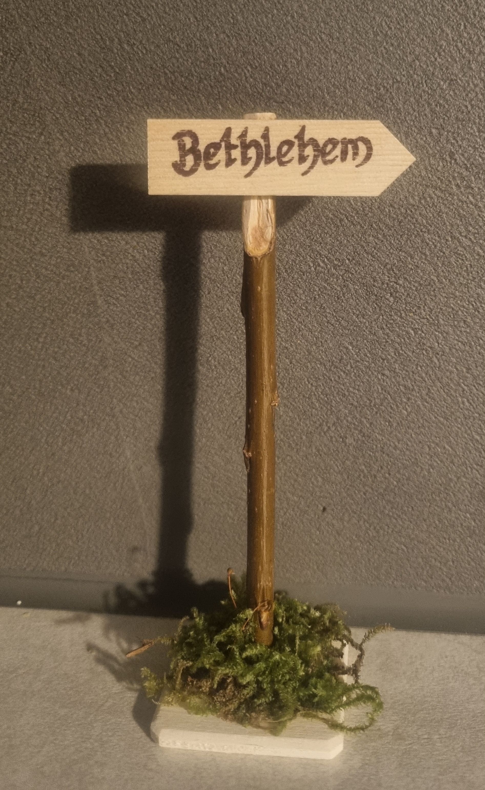 Wegweiser Bethlehem 13 cm